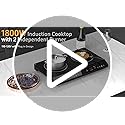 Double Induction Cooktop, Portable 1800W Induction Cooker 2 Burner Independent Touch Control, Ceramic Electric Stove with 9 Temperature and Power Level, Safety Lock, 3 Hour Timer - Black - Image 8