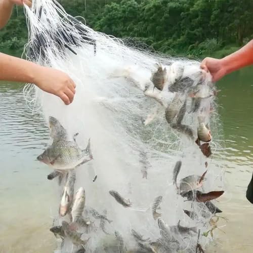 Fishing Net 82 ft x5 ft, Easily Catch Fish nets, Three Layer Sticky Net for More Fish - Image 2