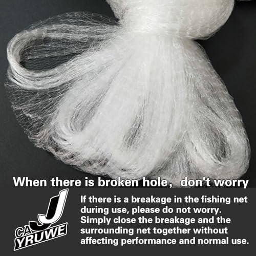 Fishing Net 82 ft x5 ft, Easily Catch Fish nets, Three Layer Sticky Net for More Fish - Image 6